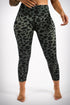 Leopard Love premium 7/8 leggings, grey