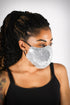 Covered! Sequin mouth mask, silver