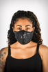 Covered! Sequin mouth mask, black