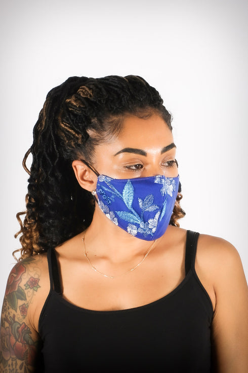 Covered! Blue Blossom mouth mask